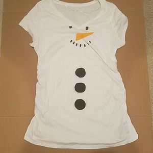 maternity snowman holiday Christmas shirt
